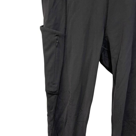 Athleta All In Reaction 7/8 Tight SIZE M Tall #353547 Black Gym Yoga Pockets - Picture 3 of 12